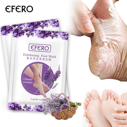 6pc=3pair Exfoliating Foot Mask Pedicure Socks Exfoliation for Feet Mask Remove Dead Skin Heels Foot Peeling Mask for Legs efero